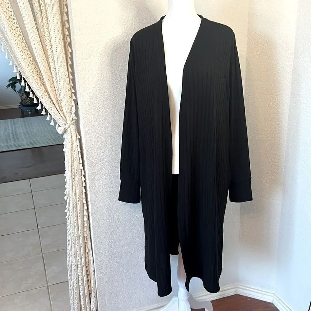 Women's Lane Bryant Long Open Front Long Sleeve Cardigan ~ Size 14/16